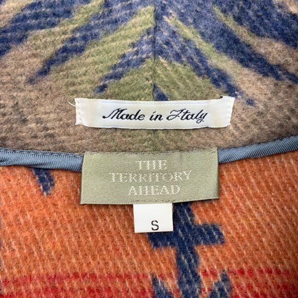 Territory Ahead Vintage Coat Multicolored Aztec Southwestern Blanket Jack Size S - Picture 2 of 16